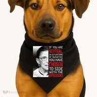 Injustice Ruth Bader Ginsburg Notorious RBG Quote USA-Made Doggie Bandana thumb 1