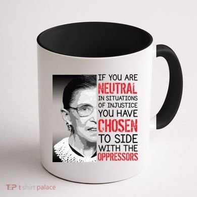 Injustice Ruth Bader Ginsburg Notorious RBG Quote Coffee Mug back