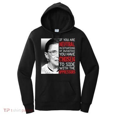 Injustice Ruth Bader Ginsburg Notorious RBG Quote Women's Hoodie
