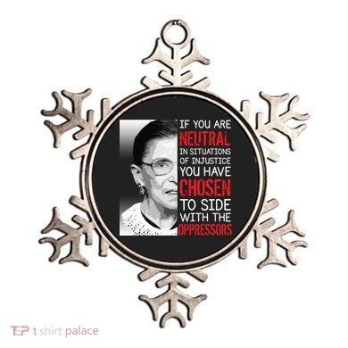Injustice Ruth Bader Ginsburg Notorious RBG Quote Ornament