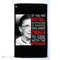 Injustice Ruth Bader Ginsburg Notorious RBG Quote Golf Towel thumb 0