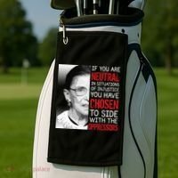 Injustice Ruth Bader Ginsburg Notorious RBG Quote Golf Towel thumb 2