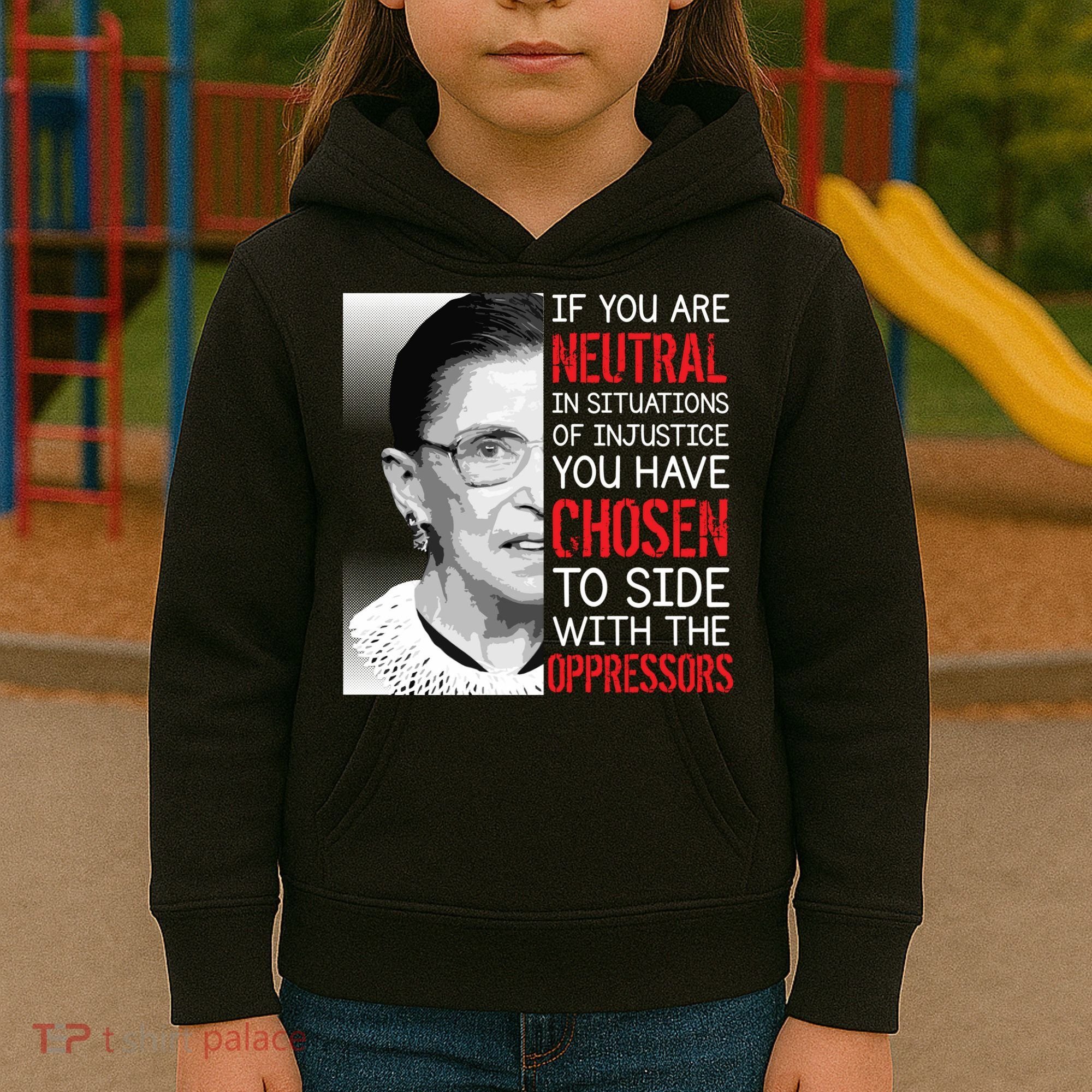 Injustice Ruth Bader Ginsburg Notorious RBG Quote Kids Hoodie