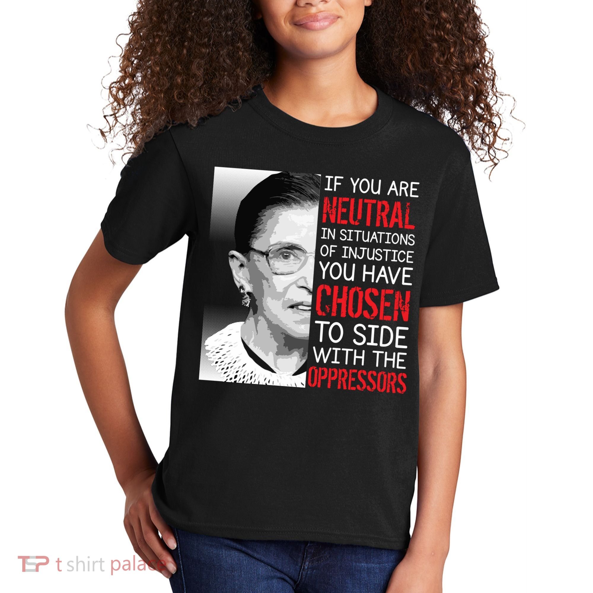 Injustice Ruth Bader Ginsburg Notorious RBG Quote Kids T-Shirt