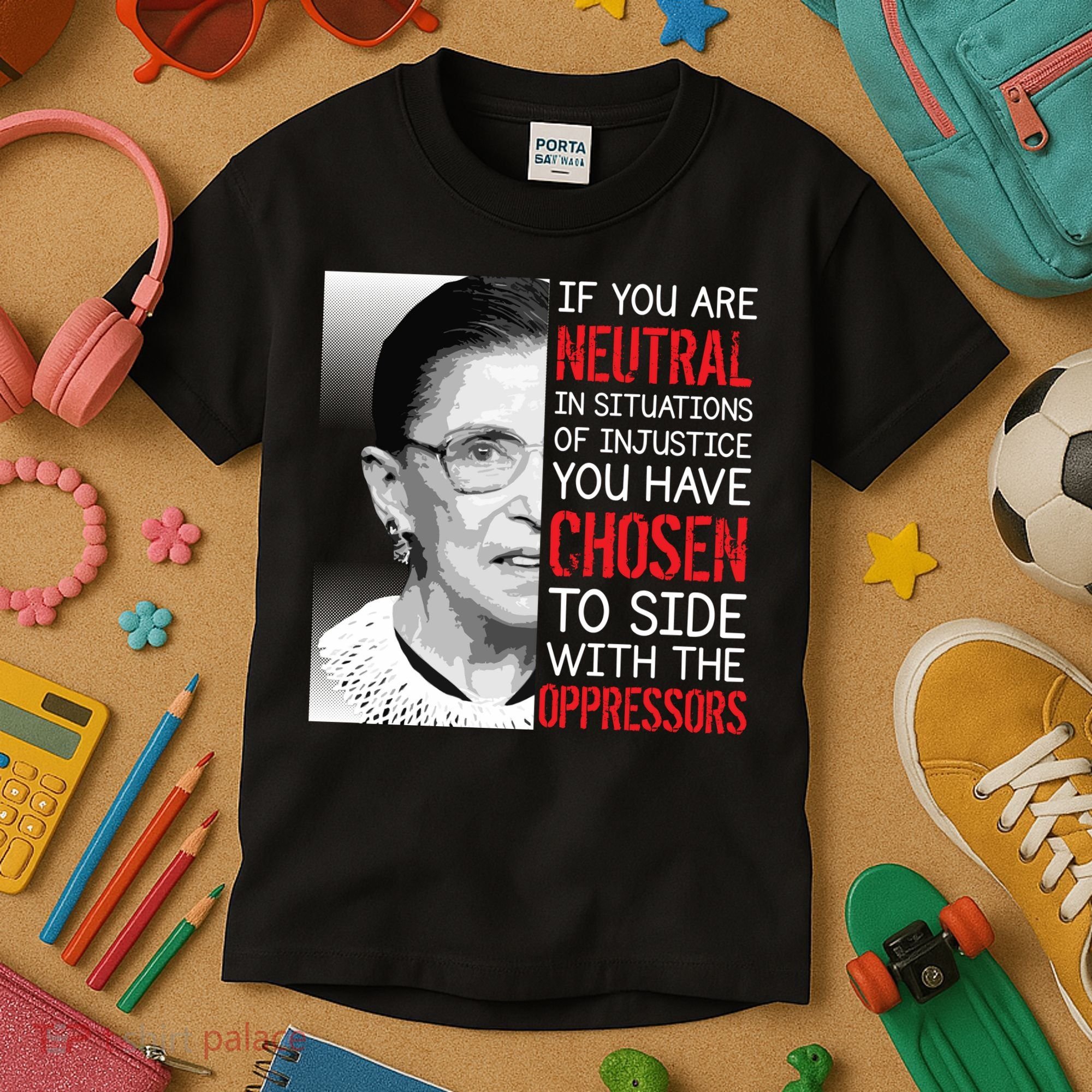 Injustice Ruth Bader Ginsburg Notorious RBG Quote Kids T-Shirt