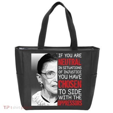 Injustice Ruth Bader Ginsburg Notorious RBG Quote Tote Bag