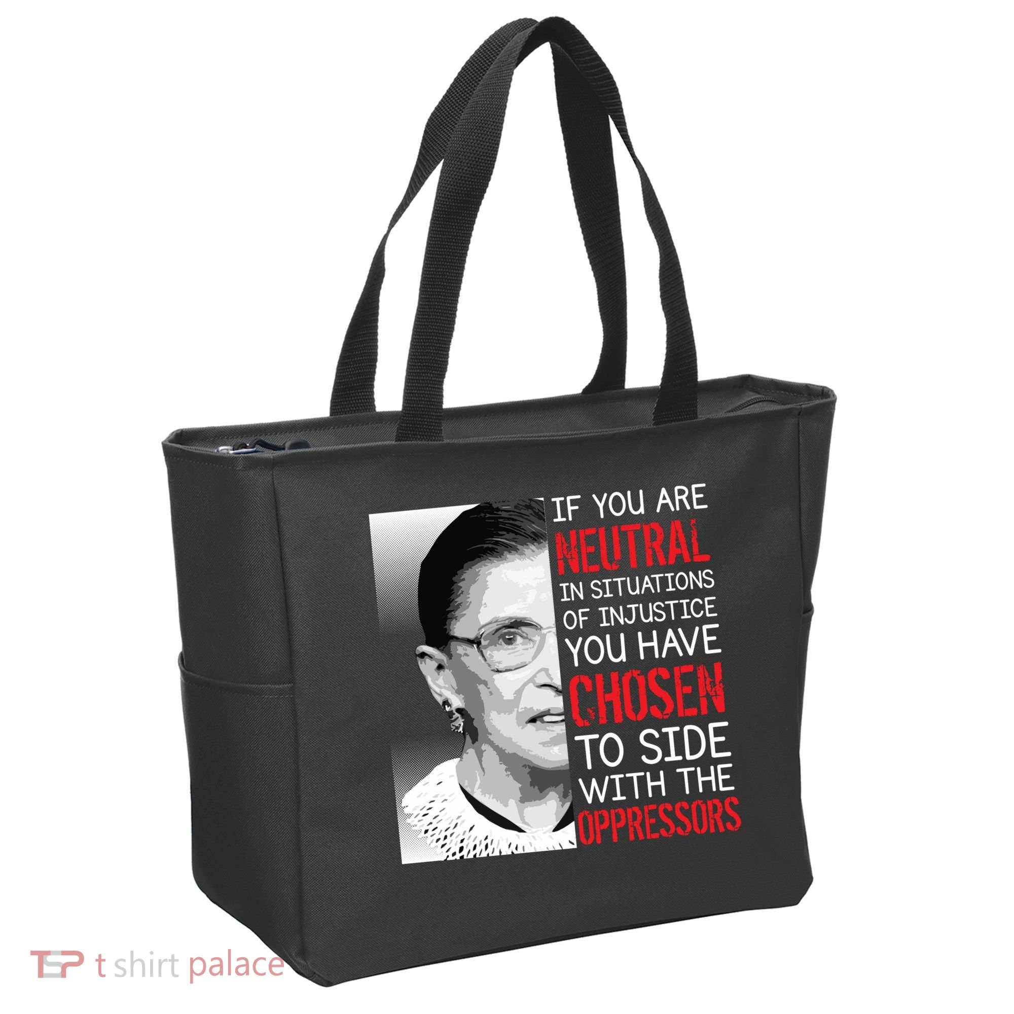 Injustice Ruth Bader Ginsburg Notorious RBG Quote Tote Bag