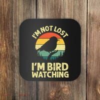IM Not Lost IM Bird Wat Ching Bird Watcher Birder Coaster thumb 0