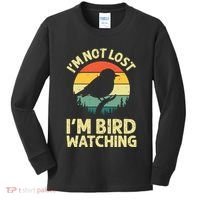 IM Not Lost IM Bird Wat Ching Bird Watcher Birder Kids Long Sleeve Shirt thumb 0