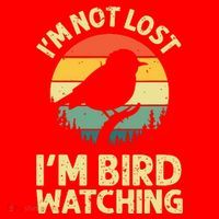 IM Not Lost IM Bird Wat Ching Bird Watcher Birder Santa Hat thumb 1