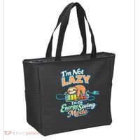 I'm Not Lazy I'm On Energy Saving Mode Funny Sloth Tote Bag thumb 2