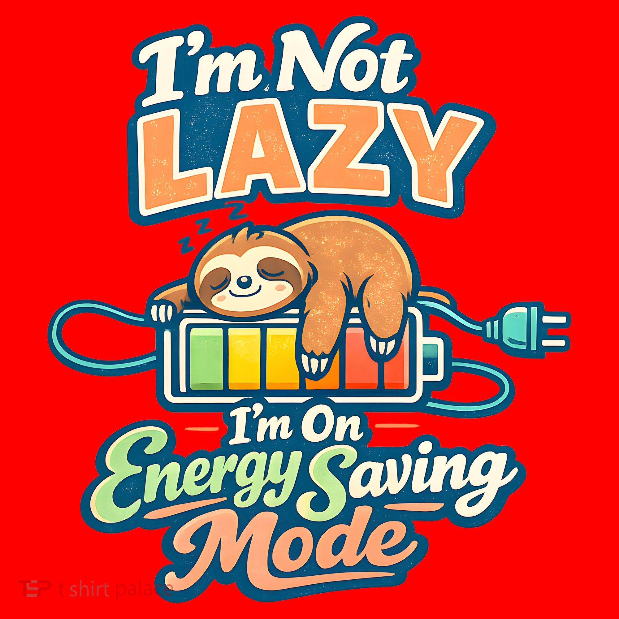 I'm Not Lazy I'm On Energy Saving Mode Funny Sloth Santa Hat