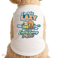 I'm Not Lazy I'm On Energy Saving Mode Funny Sloth Doggie Tank thumb 0