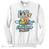 I'm Not Lazy I'm On Energy Saving Mode Funny Sloth Sweatshirt thumb 0
