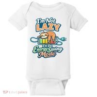 I'm Not Lazy I'm On Energy Saving Mode Funny Sloth Baby Bodysuit thumb 0