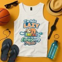 I'm Not Lazy I'm On Energy Saving Mode Funny Sloth Tank Top thumb 4