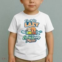 I'm Not Lazy I'm On Energy Saving Mode Funny Sloth Toddler T-Shirt thumb 2