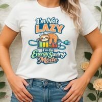 I'm Not Lazy I'm On Energy Saving Mode Funny Sloth Women's T-Shirt thumb 2
