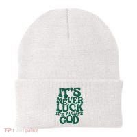 ItS Never Luck ItS Always God Beanie thumb 0