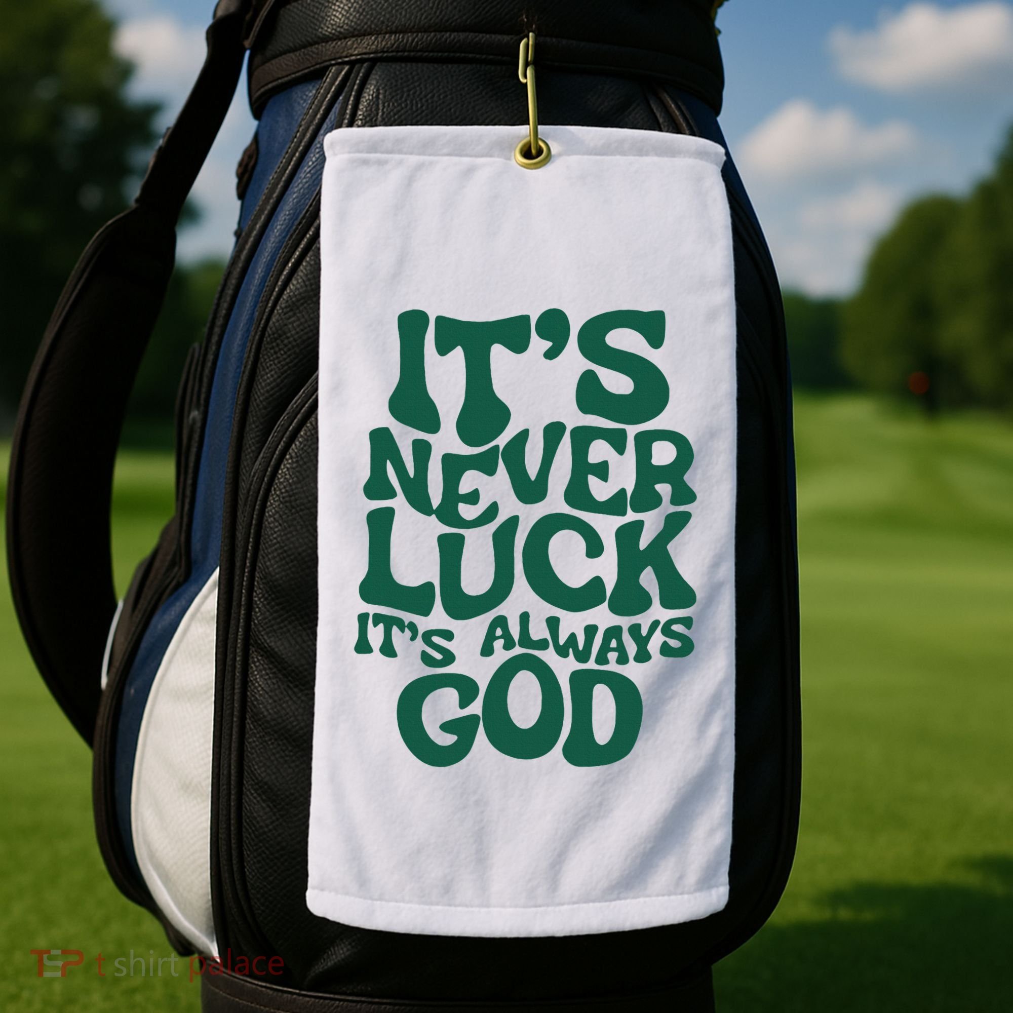 ItS Never Luck ItS Always God Golf Towel