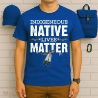 Indigenous Native Lives Matter Native American Day Indian Great Gift T-Shirt thumb 6