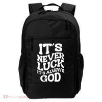 Its Never Luck Its Always God Retro Groovy Backpack thumb 0
