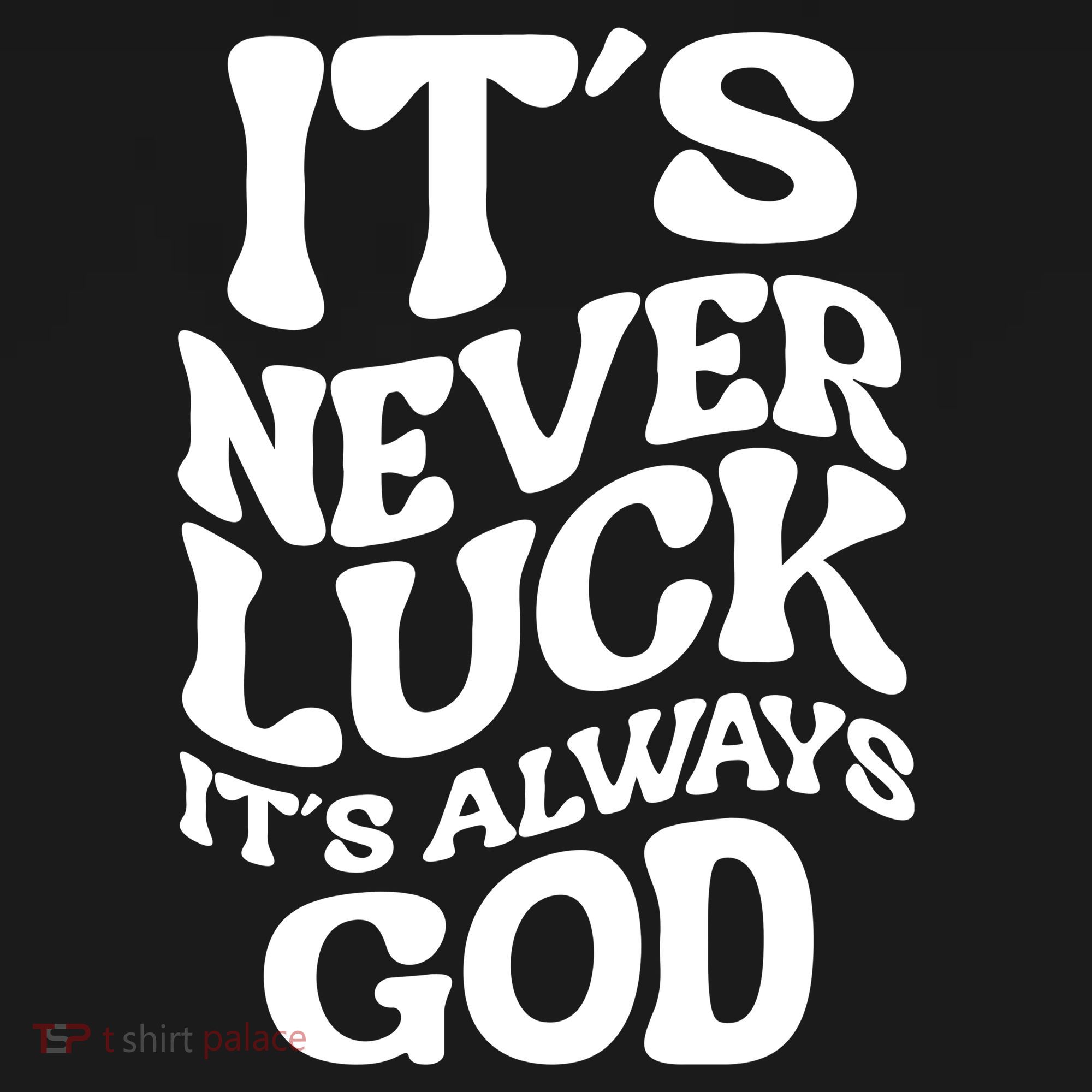 Its Never Luck Its Always God Retro Groovy Coaster