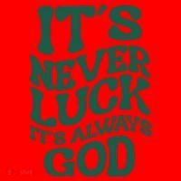 Its Never Luck Its Always God Retro Groovy Santa Hat thumb 1