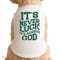 Its Never Luck Its Always God Retro Groovy Doggie Tank thumb 0