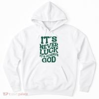 Its Never Luck Its Always God Retro Groovy Hoodie thumb 0