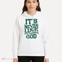 Its Never Luck Its Always God Retro Groovy Hoodie thumb 5
