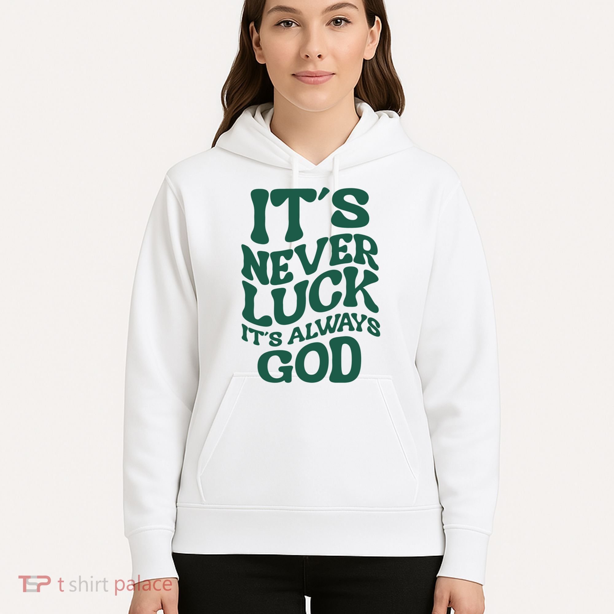 Its Never Luck Its Always God Retro Groovy Hoodie
