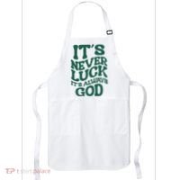 Its Never Luck Its Always God Retro Groovy Apron thumb 0