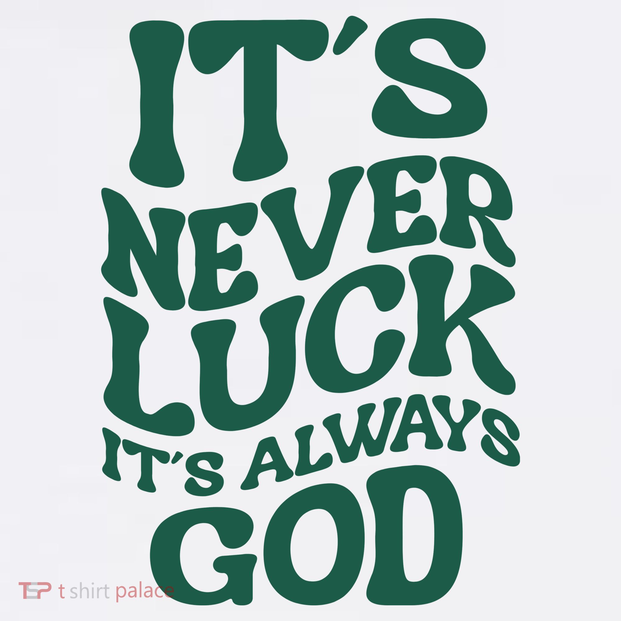 Its Never Luck Its Always God Retro Groovy Apron