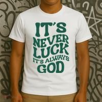 Its Never Luck Its Always God Retro Groovy T-Shirt thumb 3