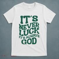Its Never Luck Its Always God Retro Groovy T-Shirt thumb 5
