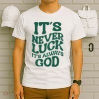 Its Never Luck Its Always God Retro Groovy T-Shirt thumb 6