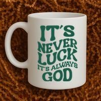 Its Never Luck Its Always God Retro Groovy Coffee Mug thumb 2