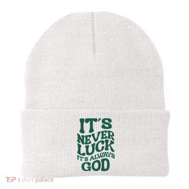 Its Never Luck Its Always God Retro Groovy Beanie