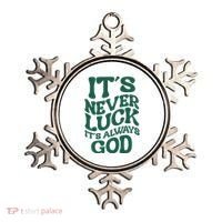 Its Never Luck Its Always God Retro Groovy Ornament thumb 0