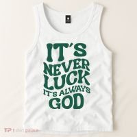 Its Never Luck Its Always God Retro Groovy Tank Top thumb 2