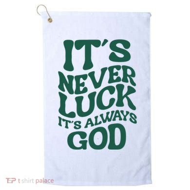 Its Never Luck Its Always God Retro Groovy Golf Towel