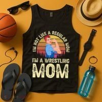 I'm Not Like A Regular Mom I'm A Wrestling Mom Wrestling  Tank Top thumb 4