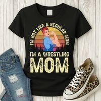 I'm Not Like A Regular Mom I'm A Wrestling Mom Wrestling  Women's T-Shirt thumb 3