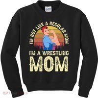 I'm Not Like A Regular Mom I'm A Wrestling Mom Wrestling  Kids Sweatshirt thumb 0