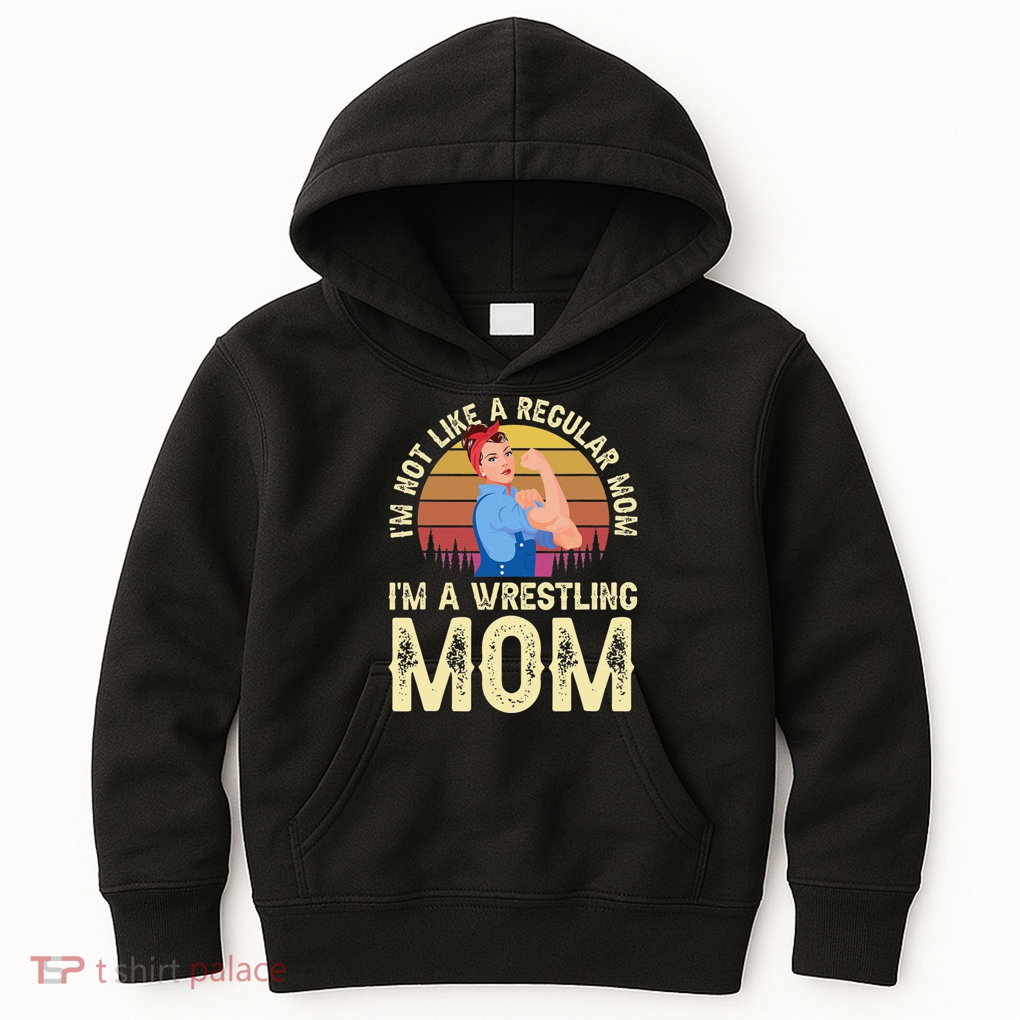 I'm Not Like A Regular Mom I'm A Wrestling Mom Wrestling  Kids Hoodie