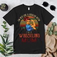 Im Not Like A Regular Mom Im A Wrestling Mom Premium T-Shirt thumb 2