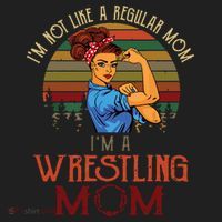 Im Not Like A Regular Mom Im A Wrestling Mom Golf Towel thumb 3