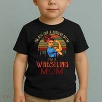 Im Not Like A Regular Mom Im A Wrestling Mom Toddler T-Shirt thumb 2