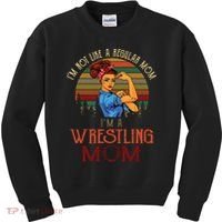 Im Not Like A Regular Mom Im A Wrestling Mom Kids Sweatshirt thumb 0
